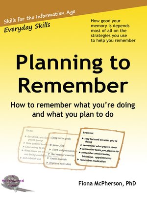 cover image of Planning to Remember